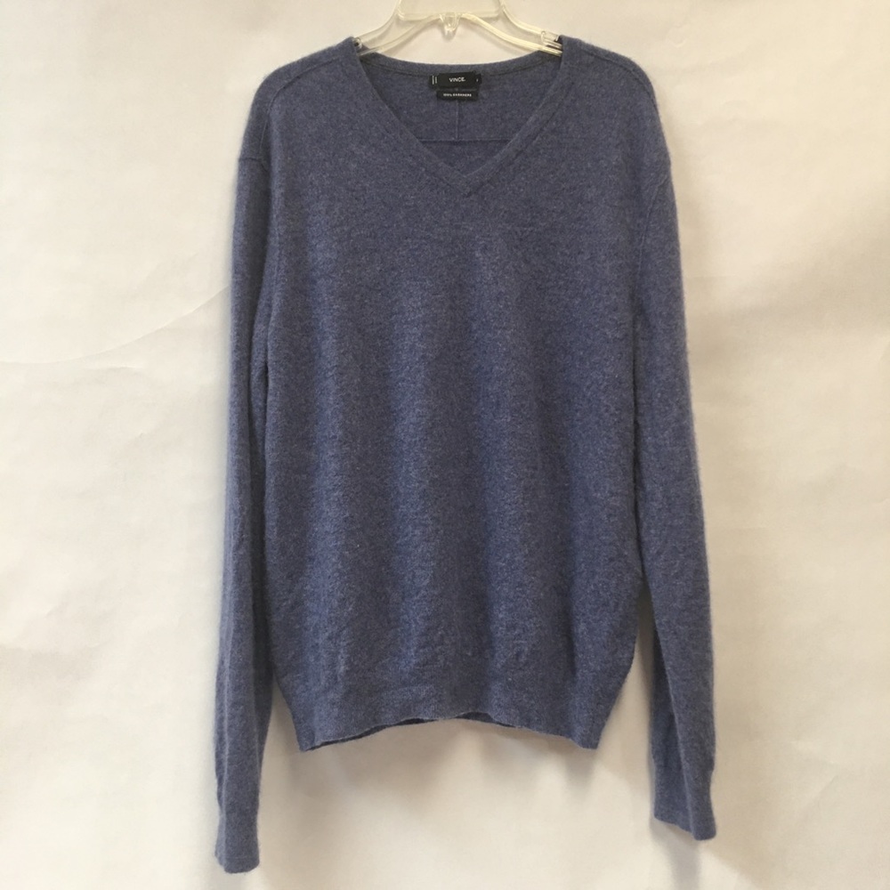 VINCE blue 100% cashmere sweater size XL